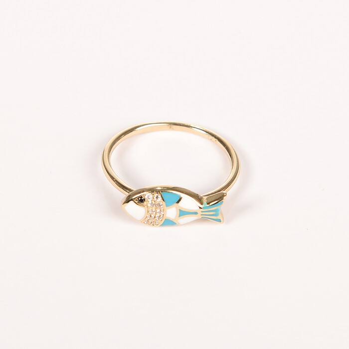 Balık Tasarım Altın Yüzük 852 - SAÇAK KUYUMCULUK