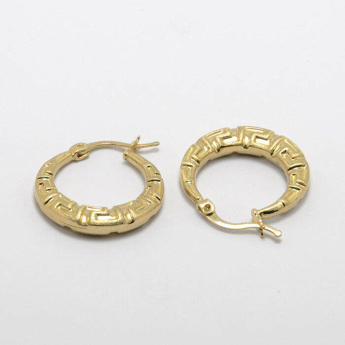 Halka Desenli Tasarım Altın Küpe 741 - SAÇAK KUYUMCULUK