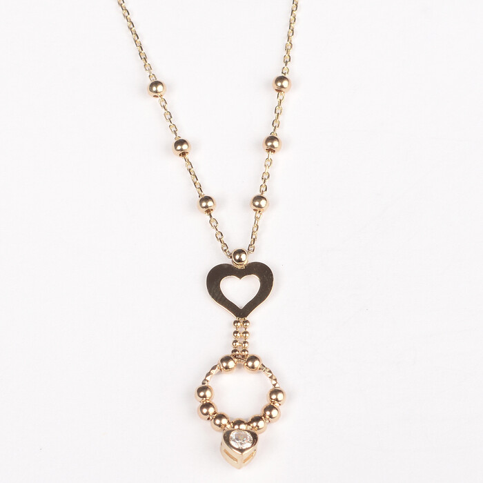 Kalp Tasarım Altın Kolye 791 - SAÇAK KUYUMCULUK