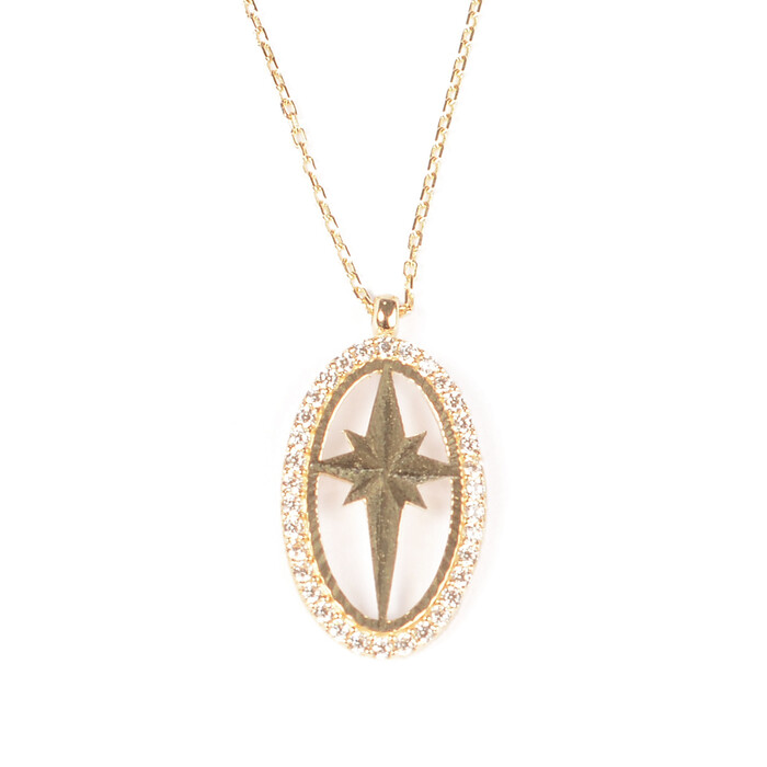 Kuzey Yıldızı Tasarım Altın Kolye 723 - SAÇAK KUYUMCULUK