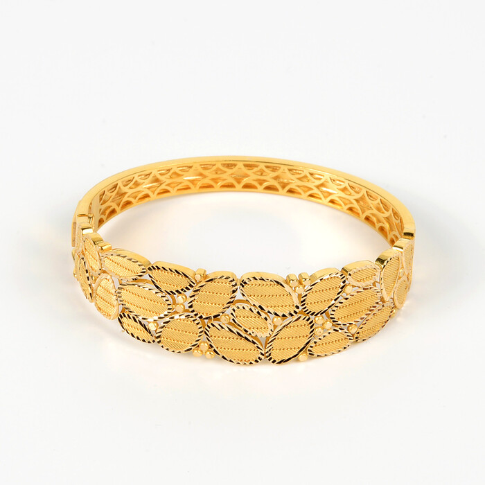 Özel Tasarım Damla Figürlü Kelepçe Bilezik (22 Ayar Altın) - SAÇAK KUYUMCULUK