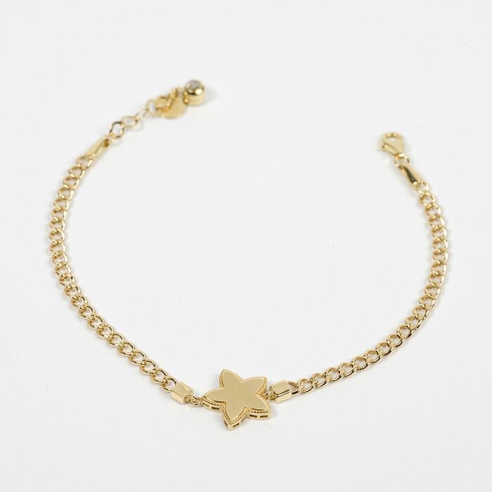 Özel Tasarım Deniz Çiçeği Figürlü Gurmet Zincirli Bileklik (14 Ayar) - SAÇAK KUYUMCULUK