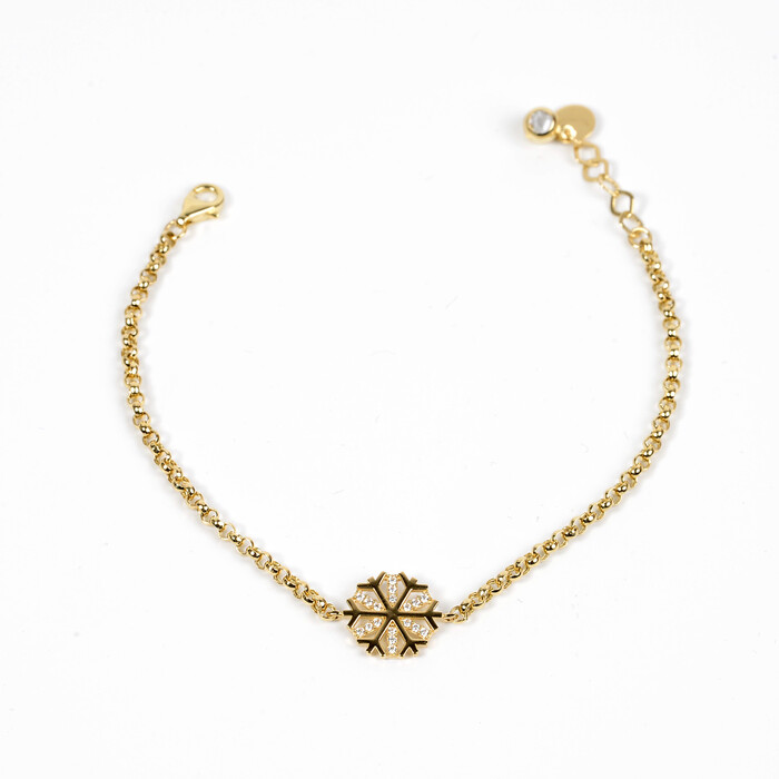 Özel Tasarım Kart Tanesi Figürlü Taşlı Dodge Zincirli Bileklik (14 Ayar Altın) - SAÇAK KUYUMCULUK