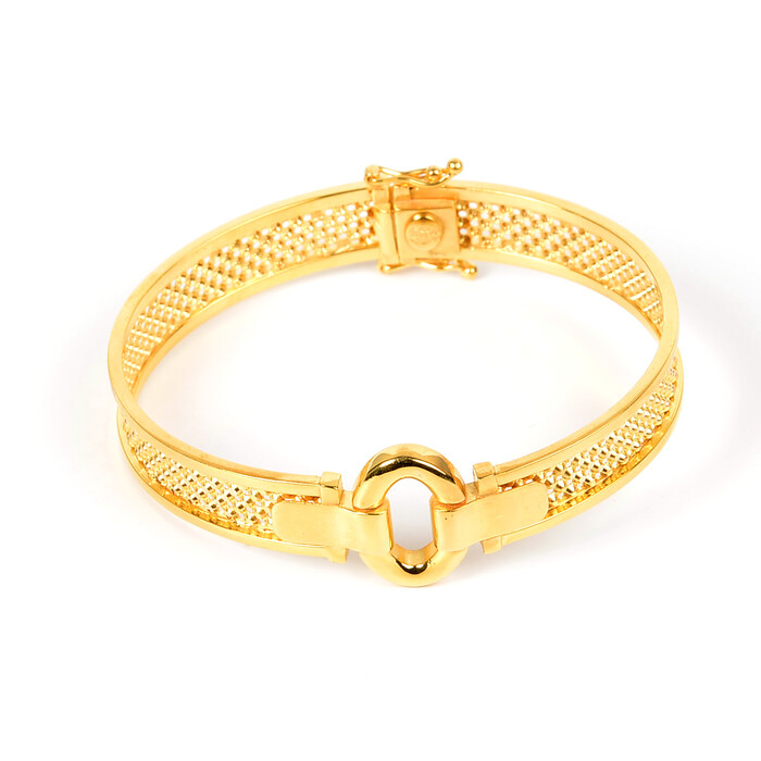 Özel Tasarım Kemer Ayrıntılı Kelepçe (22 Ayar Altın) - SAÇAK KUYUMCULUK