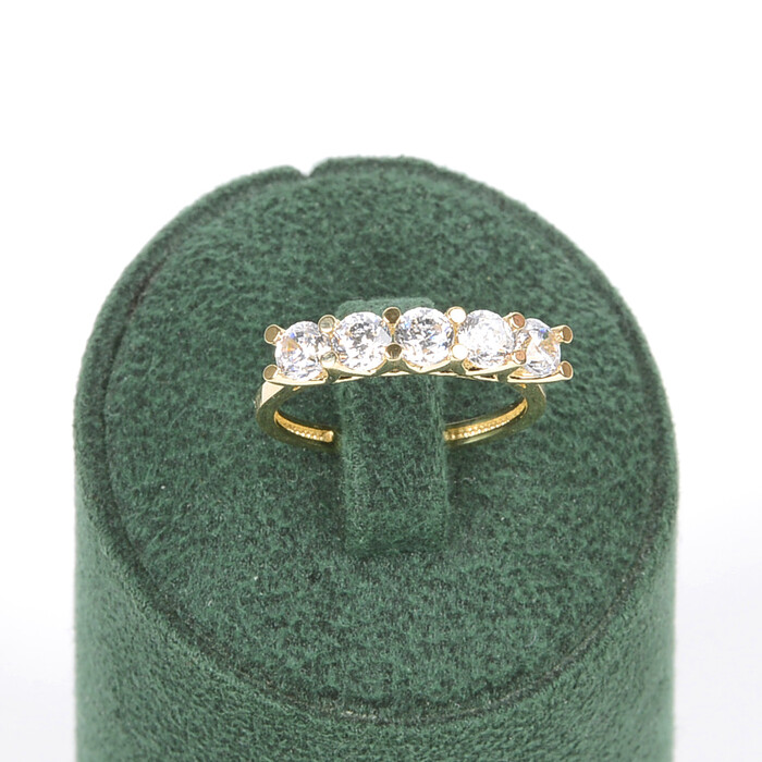 Özel Tasarım Şarap Kadehi Beştaş Yüzük (14 Ayar Altın) - SAÇAK KUYUMCULUK