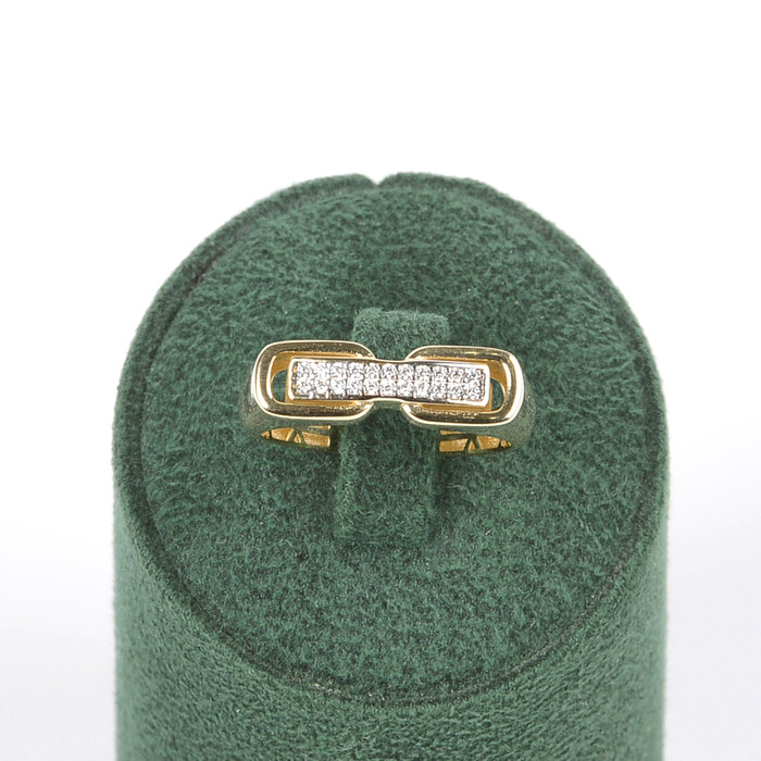 Özel Tasarım Taşlı Toka Figürlü Yüzük (14 Ayar Altın) - SAÇAK KUYUMCULUK