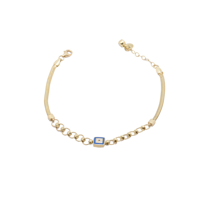 Spor Kare Göz Altın Bileklik 916 - SAÇAK KUYUMCULUK